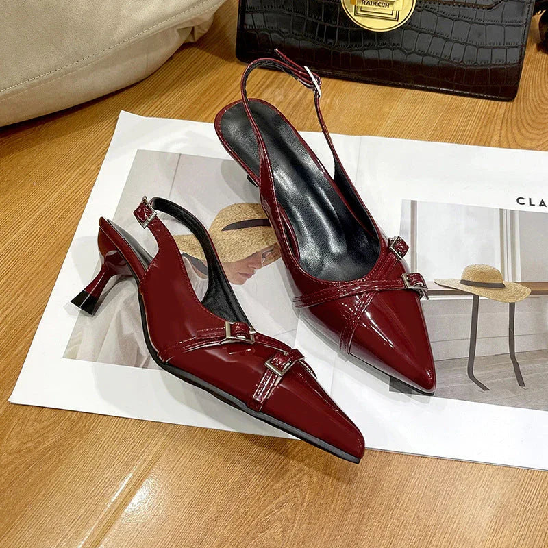 Women's Fashionable And Elegant Shoes With Buckle - VAleG
