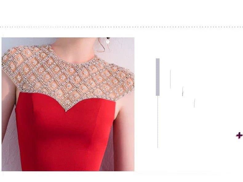 Fishtail Long Banquet Elegant Evening Dress - VAleG