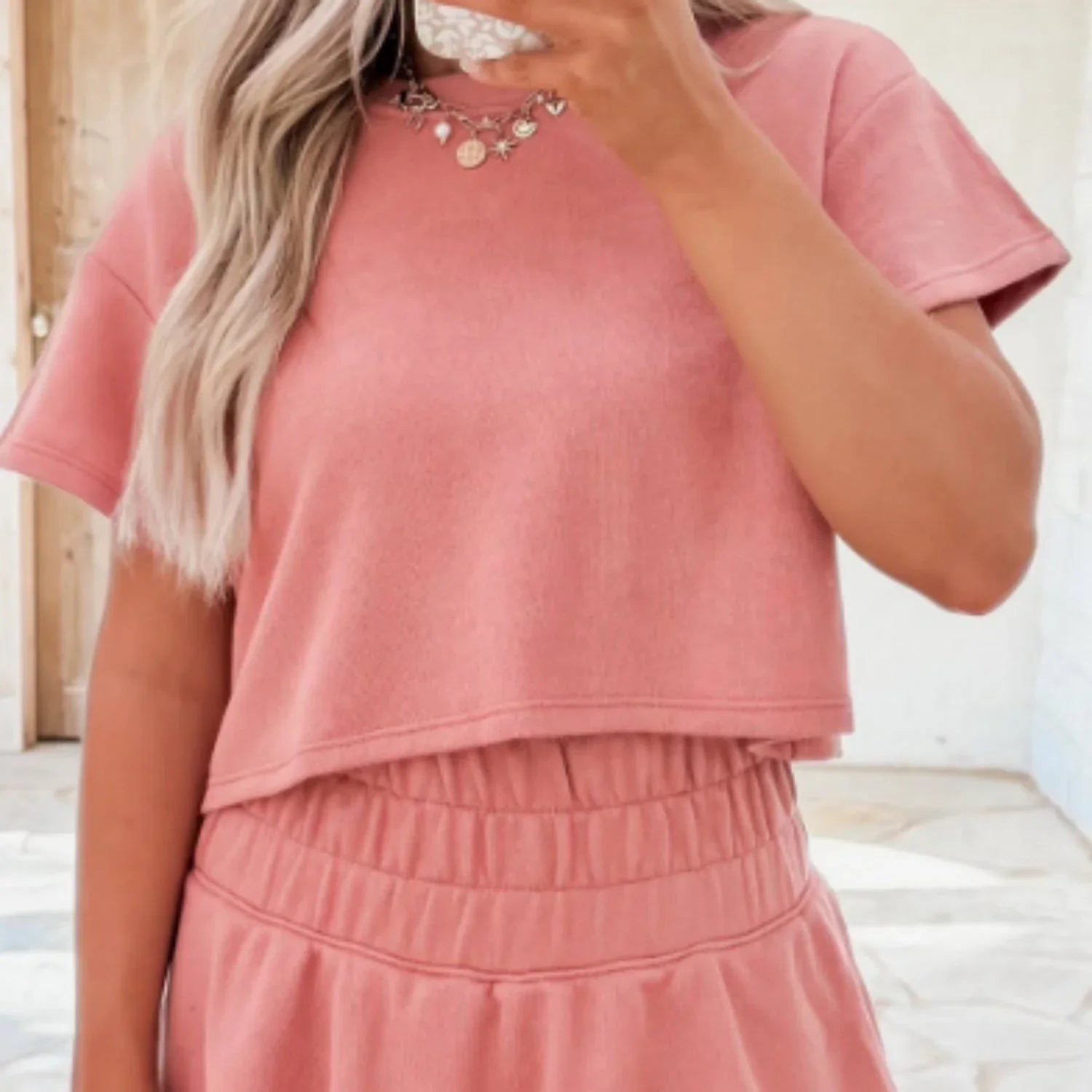 Black 2pcs Cropped Tee And Ruffle High Waist Skort Set - VAleG