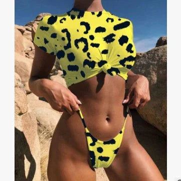 Knotted split swimsuit - VAleG
