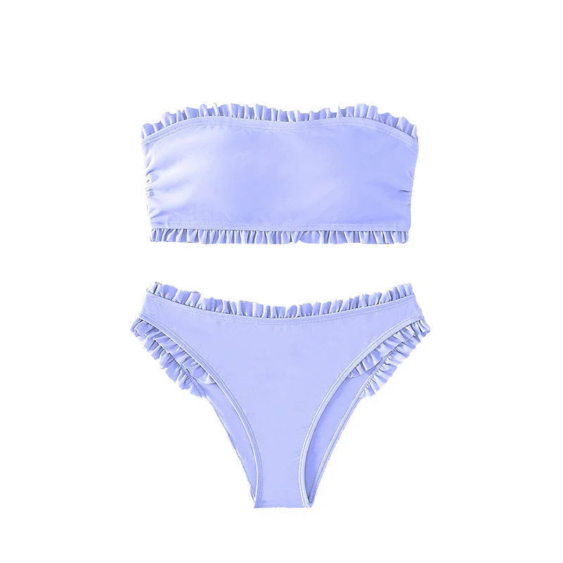 Women's Tube Top Split Swimsuit Beach - VAleG