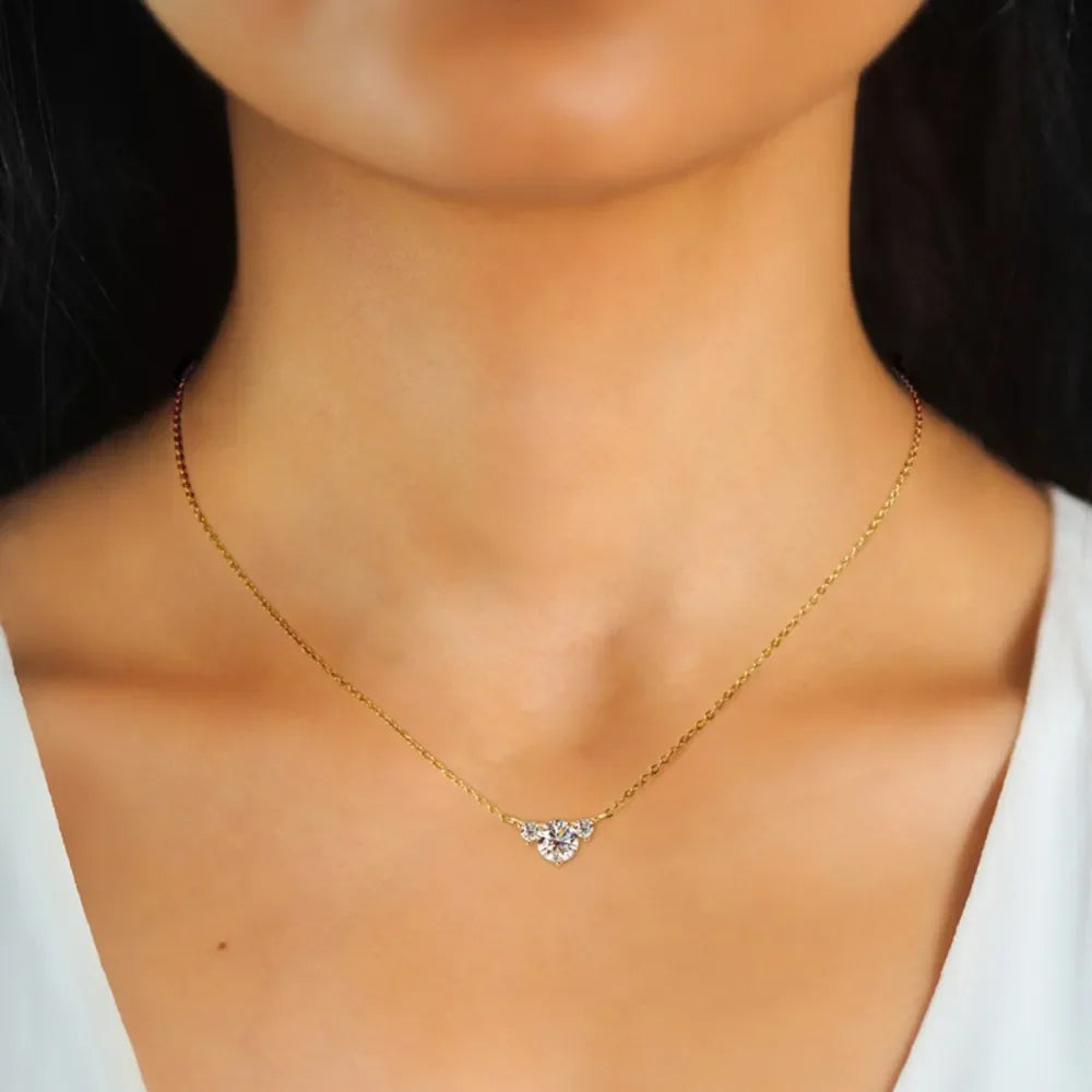1.2 Carat Moissanite 925 Sterling Silver Necklace - VAleG