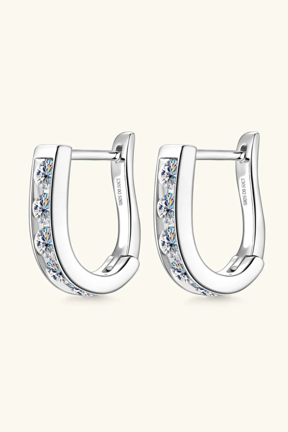 1 Carat Moissanite 925 Sterling Silver Earrings - VAleG