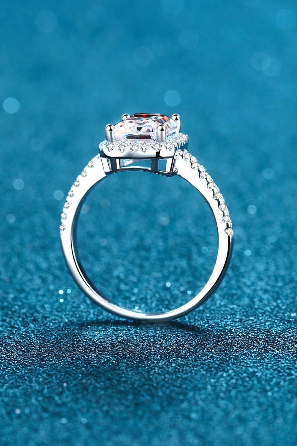 2 Carat Moissanite 925 Sterling Silver Halo Ring - VAleG
