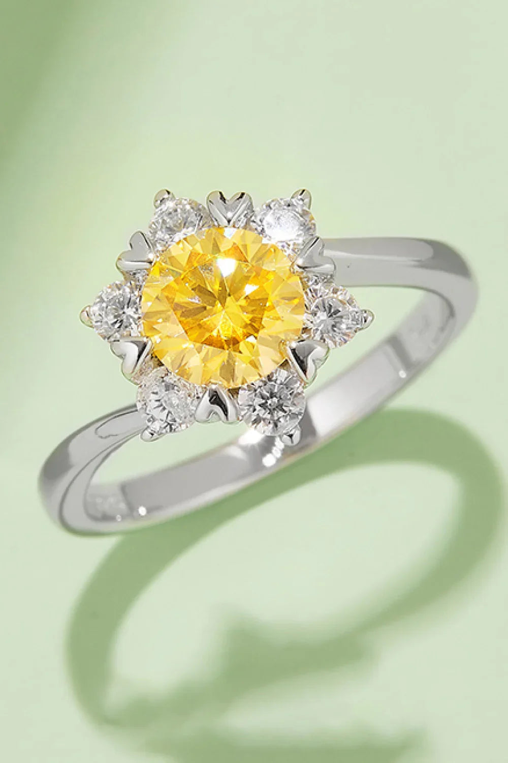 1 Carat Moissanite 925 Sterling Silver Cluster Ring - VAleG