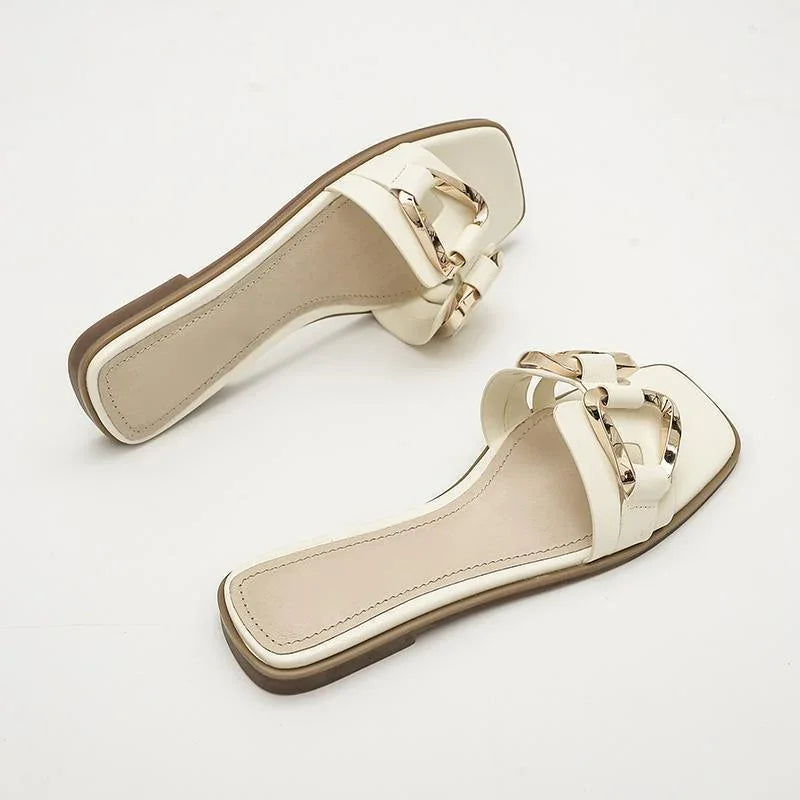 Flat Summer Slippers Women's Outer Wear - VAleG