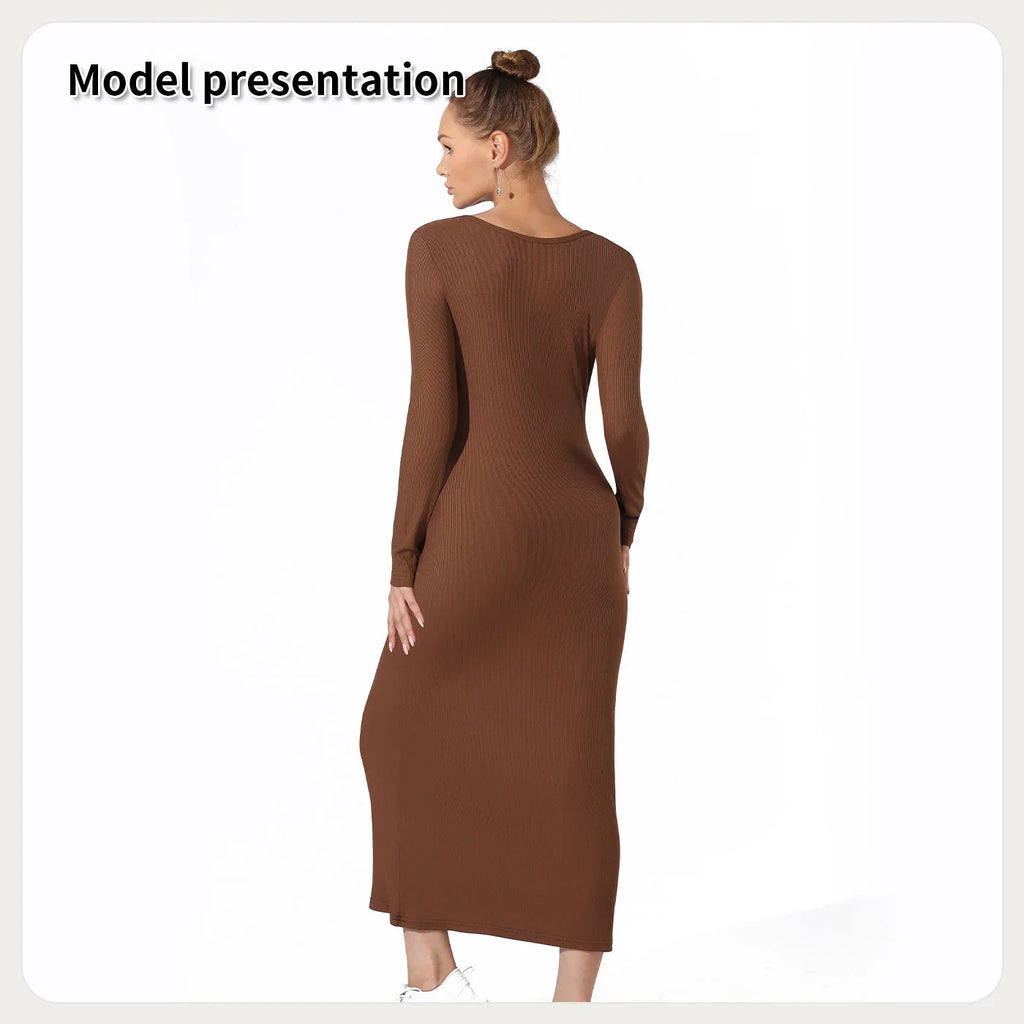 Women's Fashion Simple Solid Color Dress - VAleG