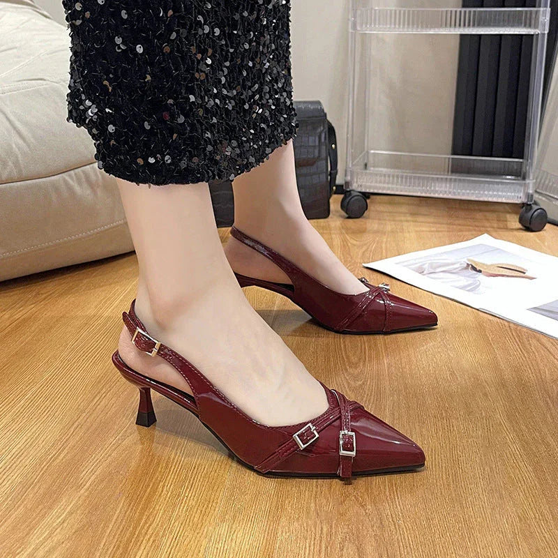 Women's Fashionable And Elegant Shoes With Buckle - VAleG