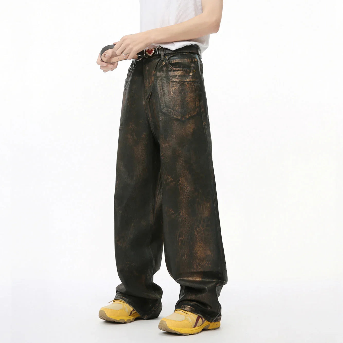 American Street Waste Soil Wind Reverse Pocket Personality Jeans Tide - VAleG