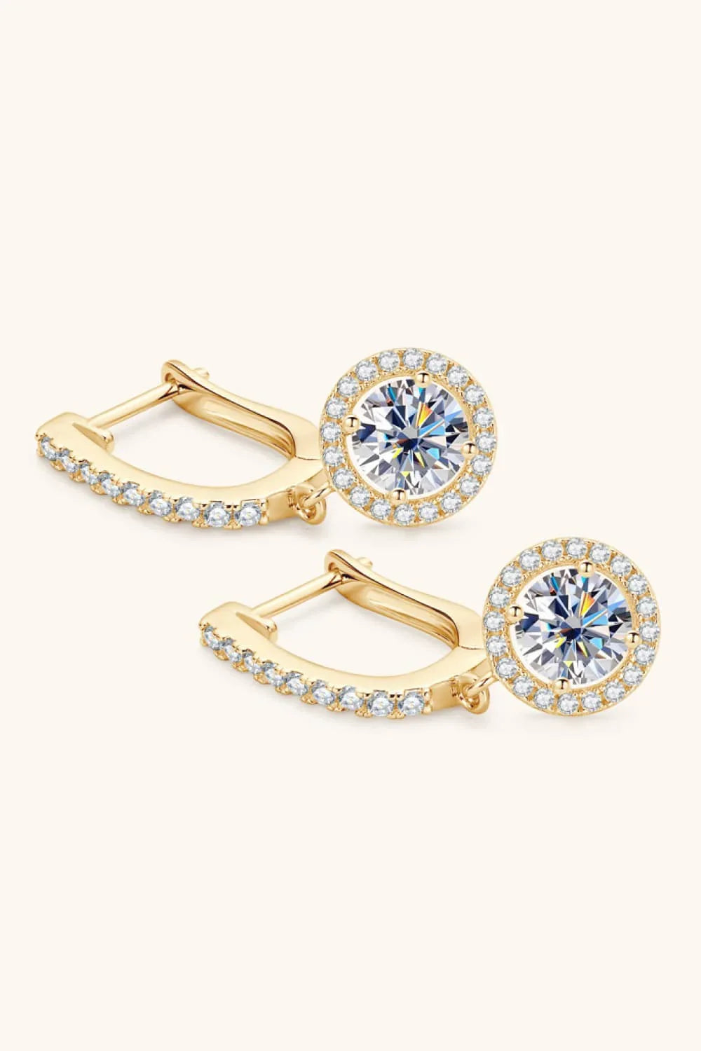 2 Carat Moissanite 925 Sterling Silver Drop Earrings - VAleG