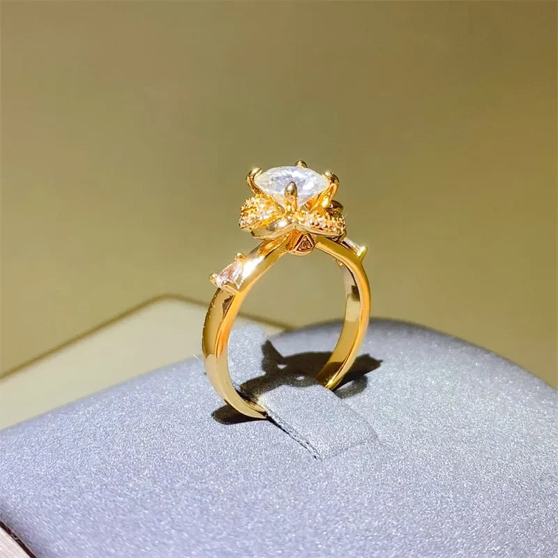 1 Carat Moissanite Zircon 925 Sterling Silver Ring - VAleG