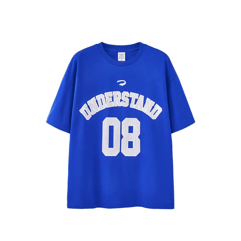 Foam Letter Printed T-shirt American Digital - VAleG