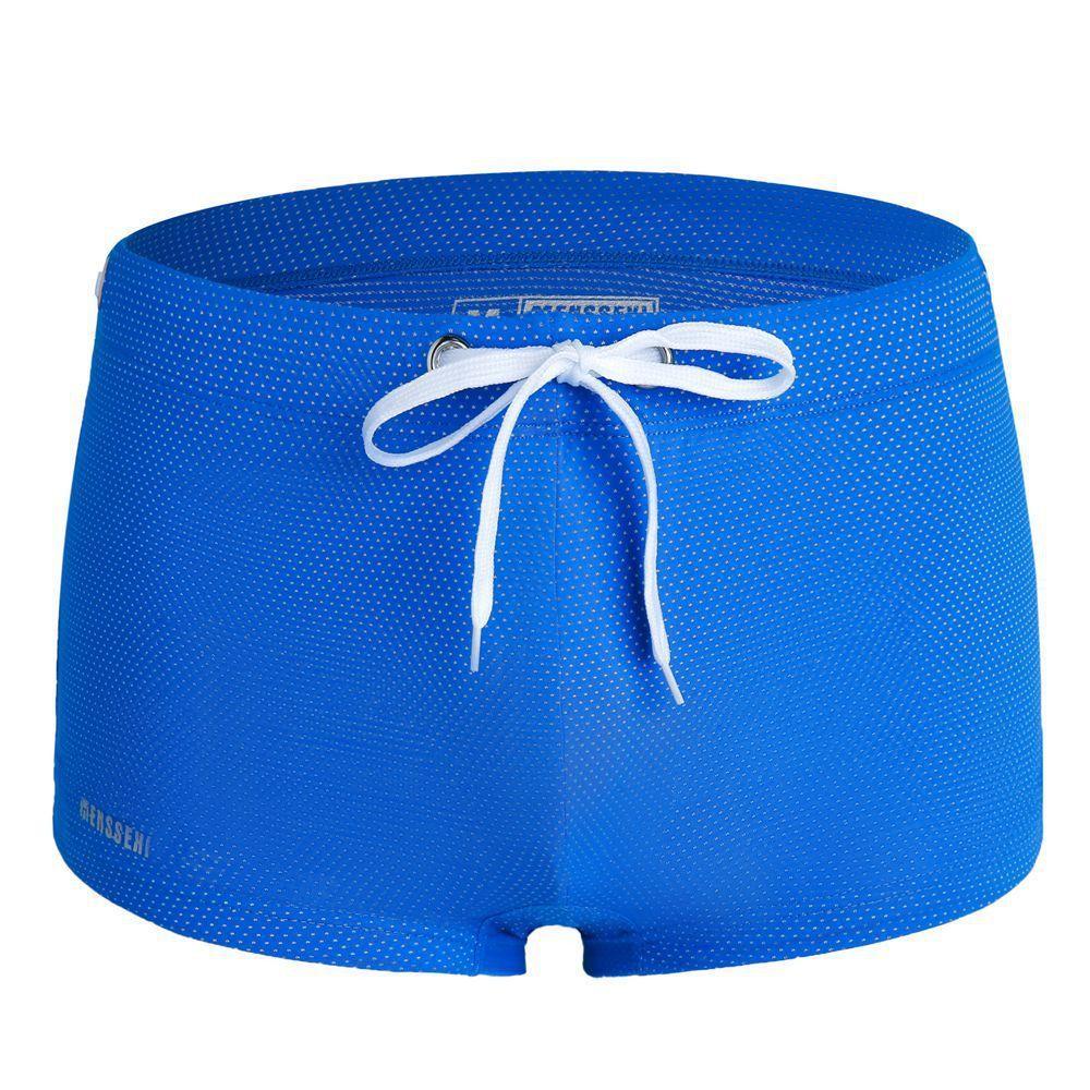 Men's Lace Nylon Low Waist Boxer Swimming Trunks Hot Spring Beach Pants - VAleG