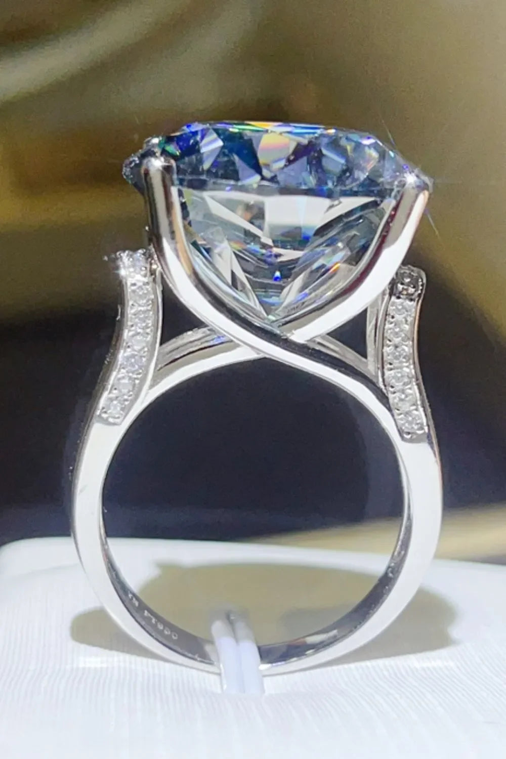 20 Carat Moissanite 925 Sterling Silver Ring - VAleG