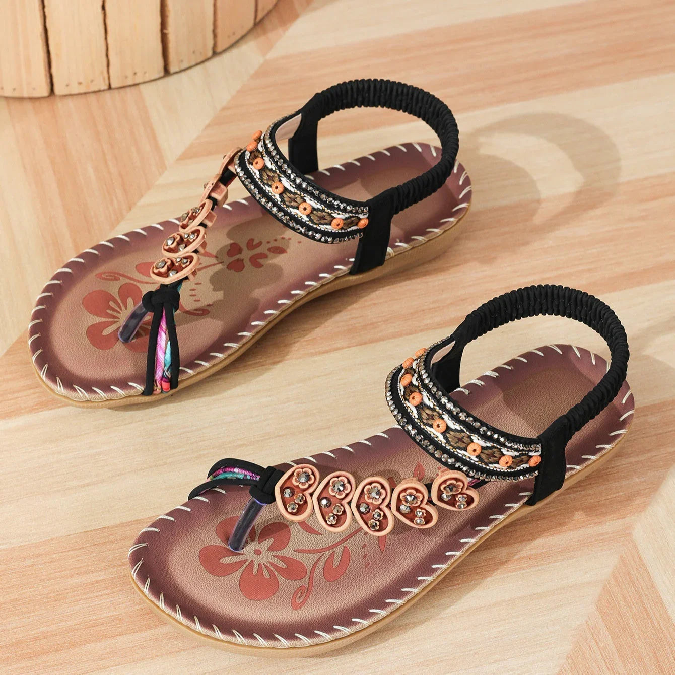 Women's Bohemian Stylish Beach Flat Sandals - VAleG