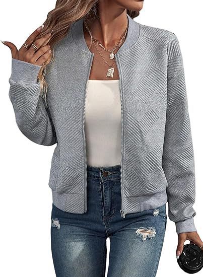 Zipper Pocket Comfort And Casual Women's Long Sleeve Jacket - VAleG