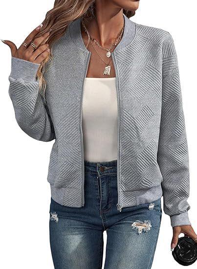 Zipper Pocket Comfort And Casual Women's Long Sleeve Jacket - VAleG