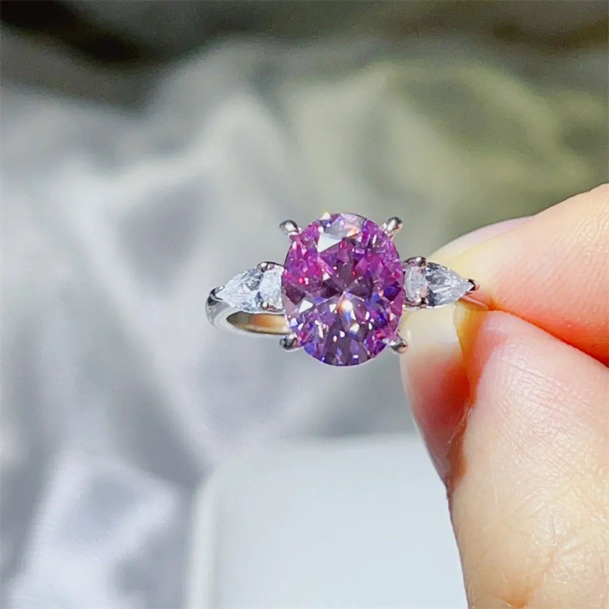 3 Carat Moissanite 925 Sterling Silver Ring - VAleG
