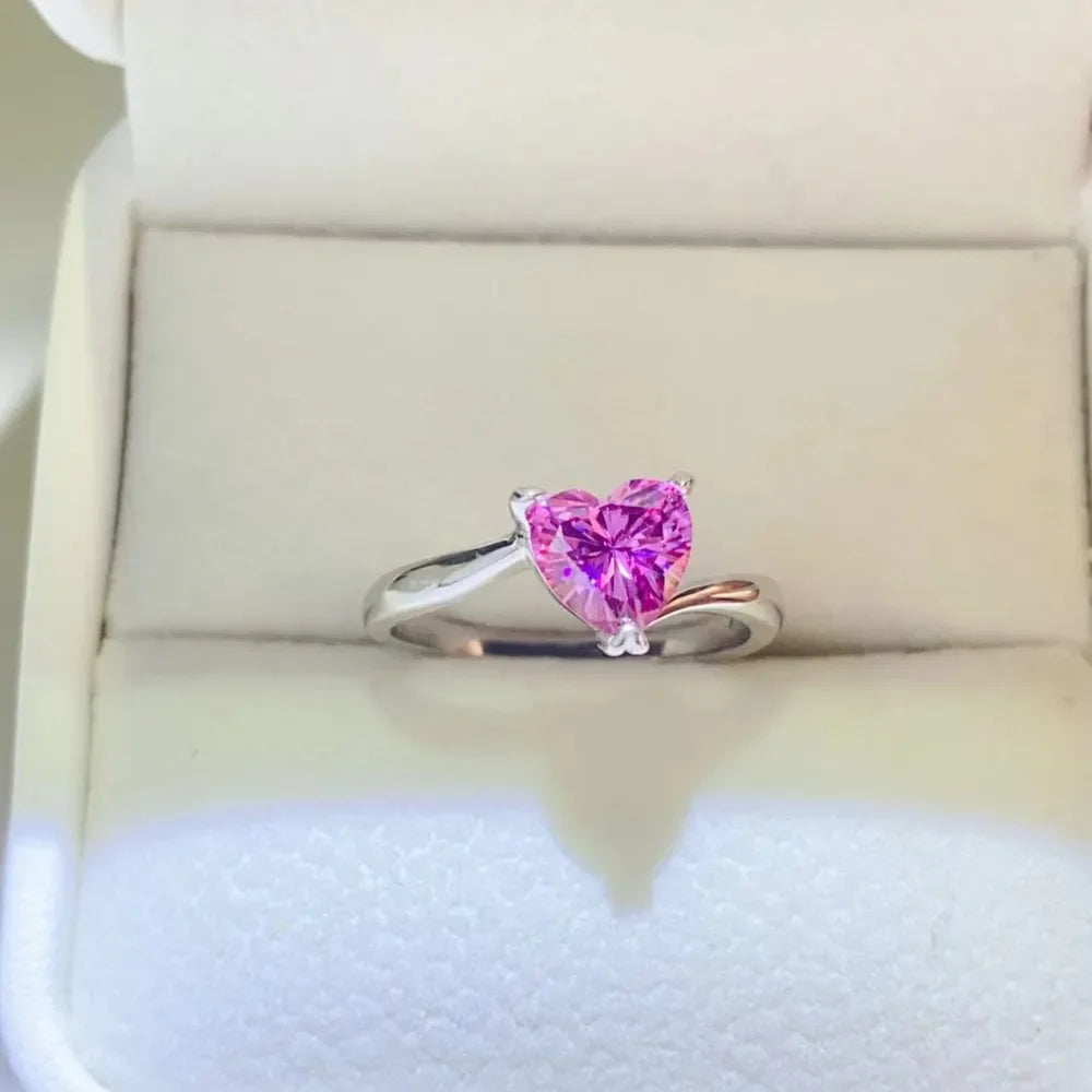 1 Carat Moissanite 925 Sterling Silver Ring - VAleG