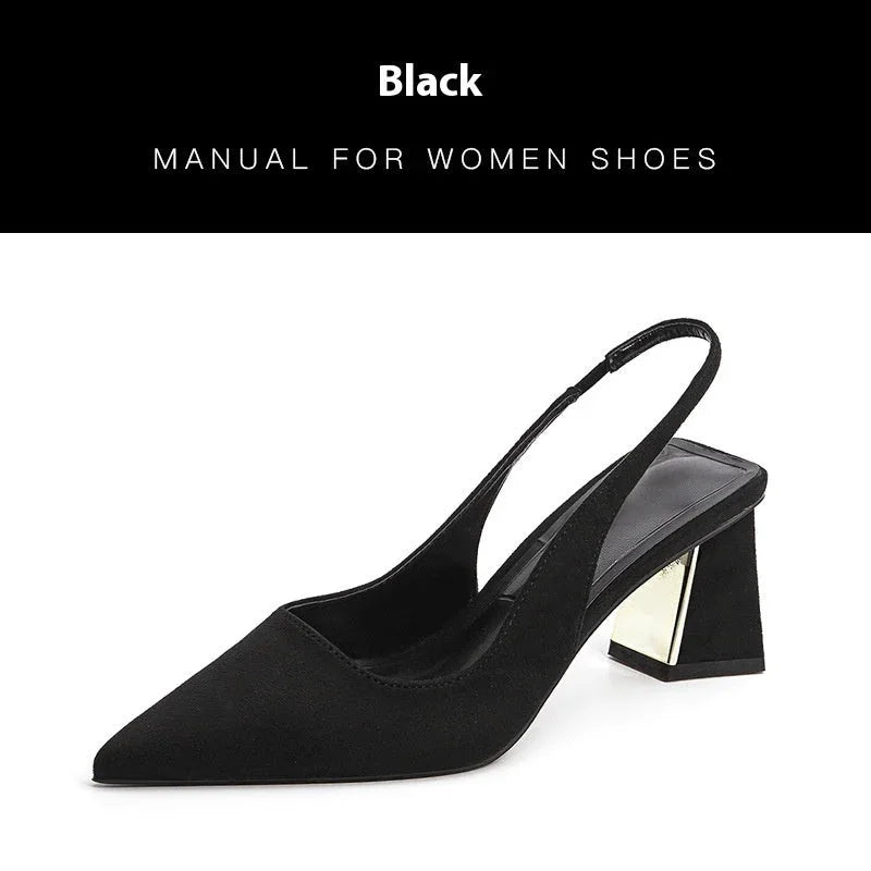 Pointed-toe Skinny Suede High Heel Pumps - VAleG