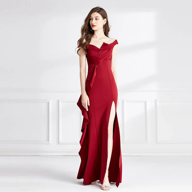 Red Evening Dress For Women Spring And Summer - VAleG