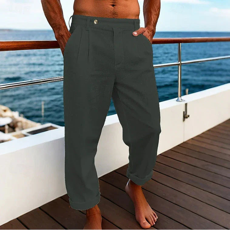 Men's Pocket Flat Comfortable Breathable Trousers - VAleG