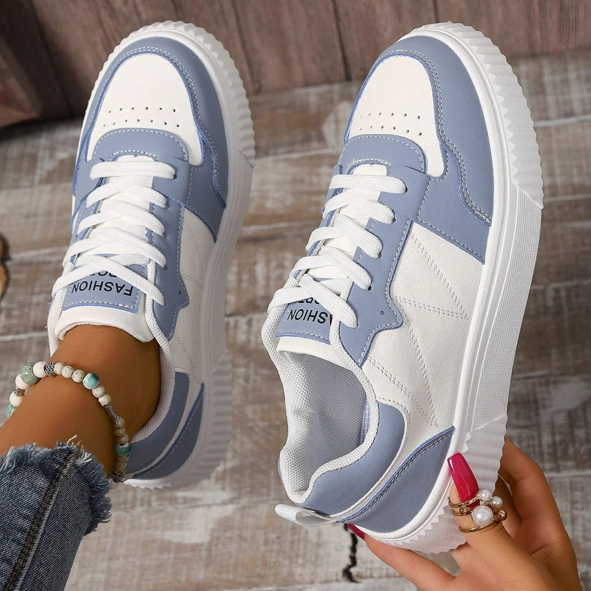 Thick Bottom Lightweight Student Casual Sports Skate Shoes - VAleG