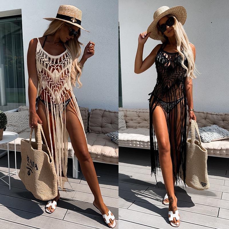 Blouse Beach Dress Tassel Knitting Bikini - VAleG