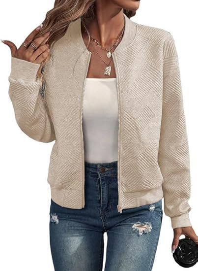 Zipper Pocket Comfort And Casual Women's Long Sleeve Jacket - VAleG