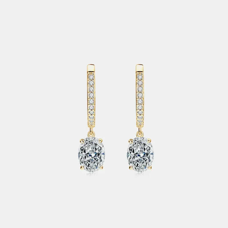 3 Carat Moissanite 925 Sterling Silver Earrings - VAleG