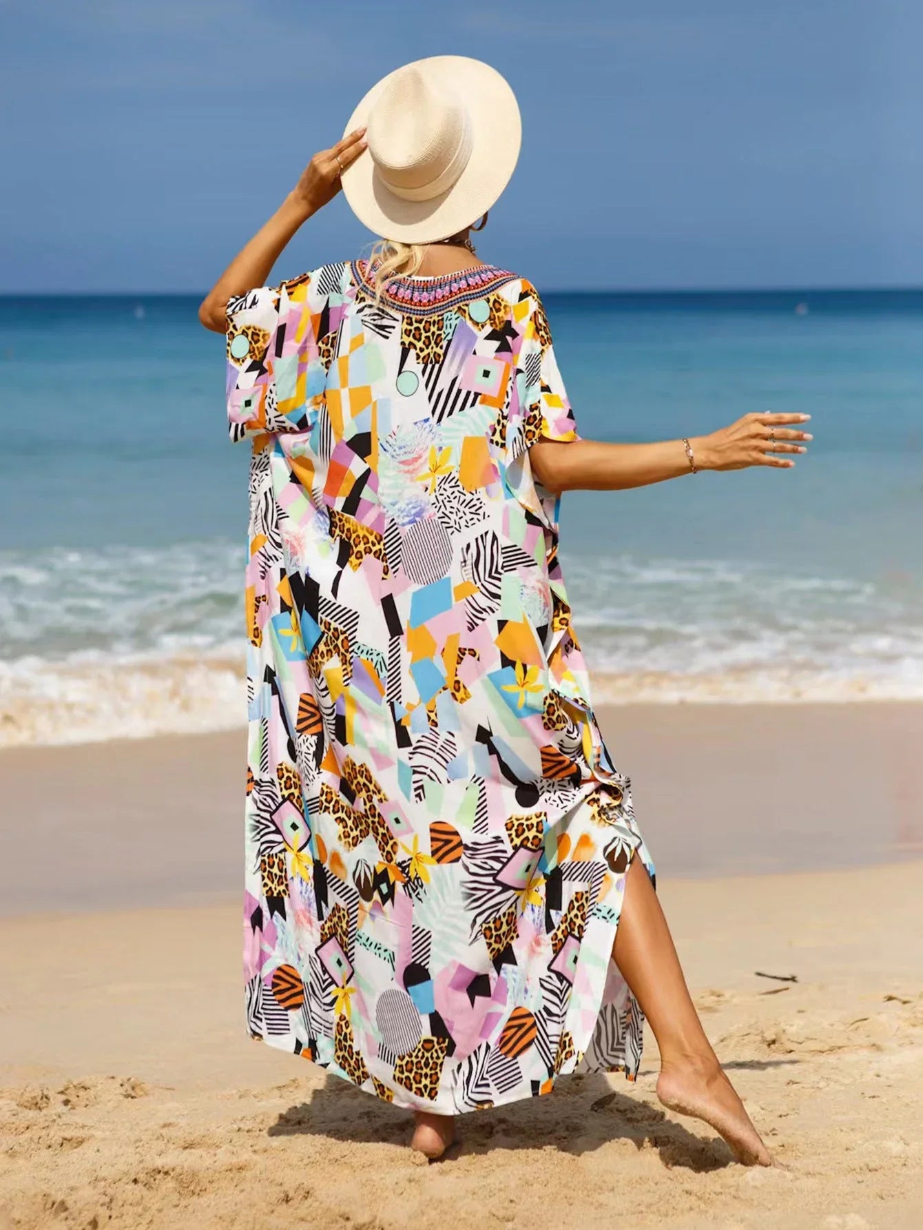 19 Colors Beach Cover-up Bohemian Beach Dress Plus Size - VAleG