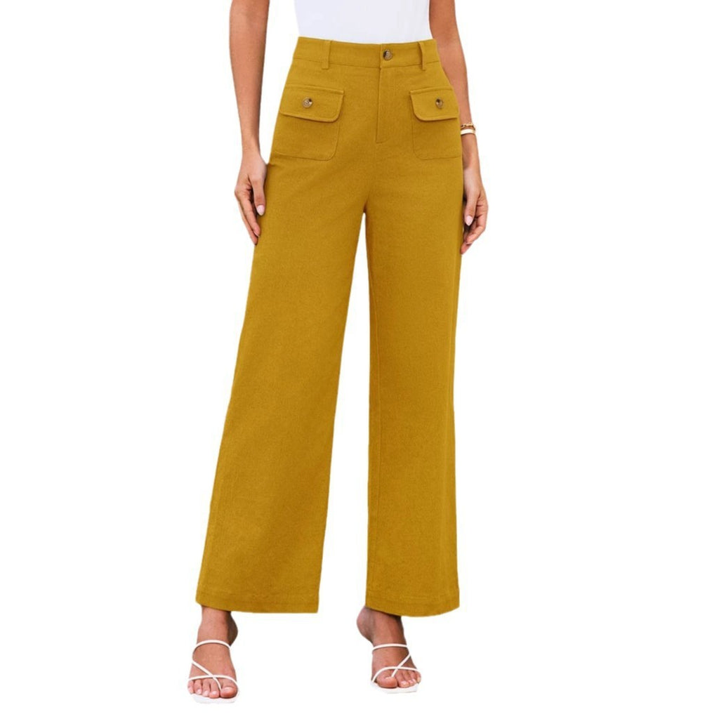 Pantaloni larghi a vita alta  casual elasticizzati