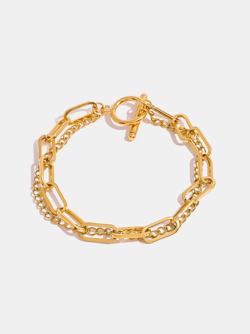 18K Gold-Plated Stainless Steel Chain Bracelet - VAleG