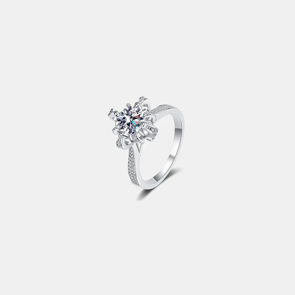 1 Carat Moissanite 925 Sterling Silver Ring - VAleG