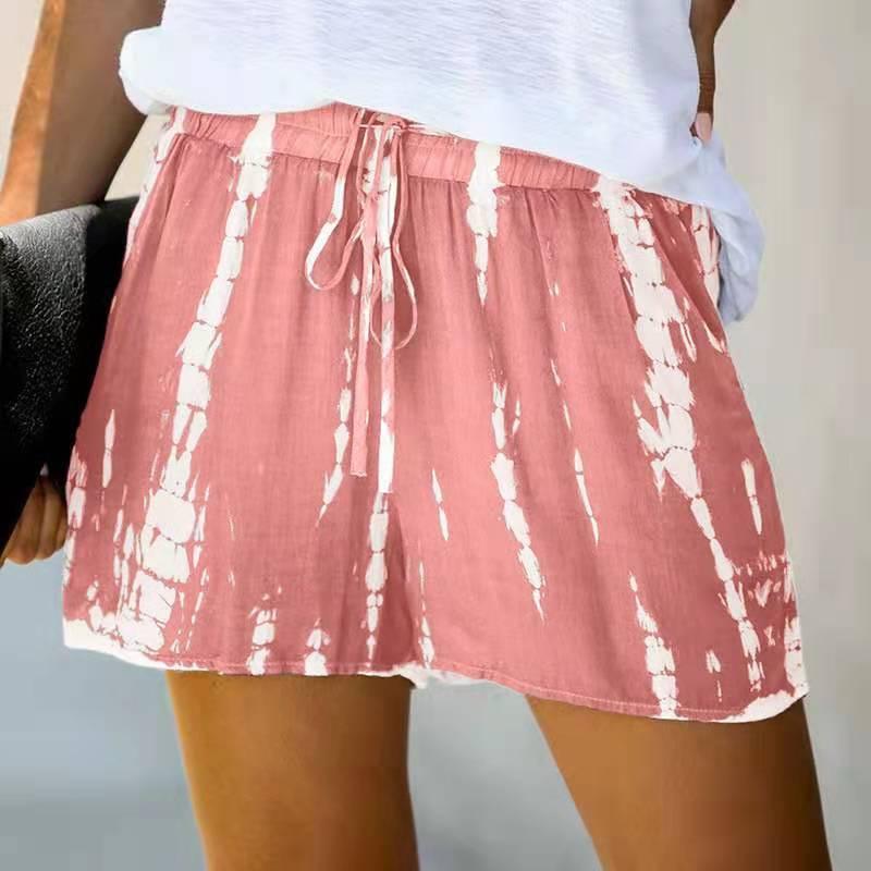 Summer European And American Tie-dye Striped Wide-leg Shorts - VAleG