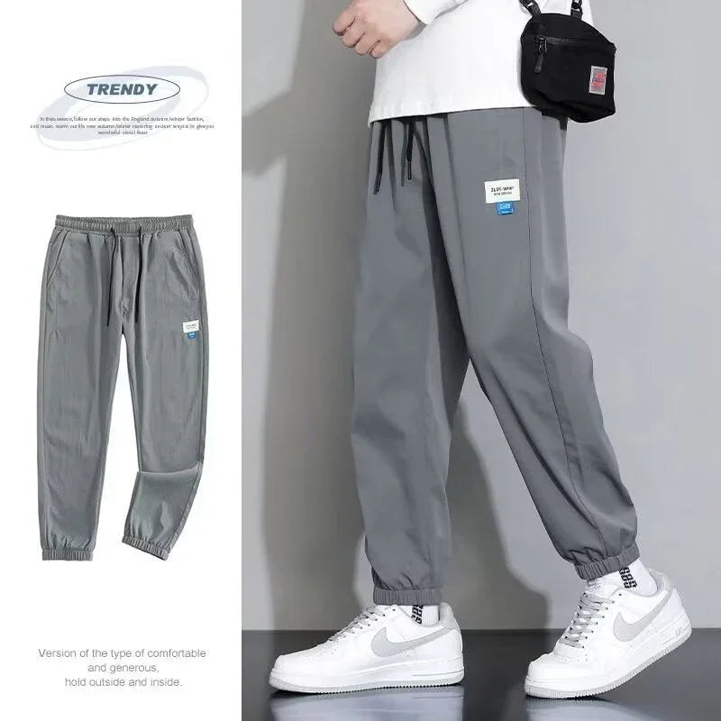 Draping Ice Silk Men's Sports Casual Pants - VAleG