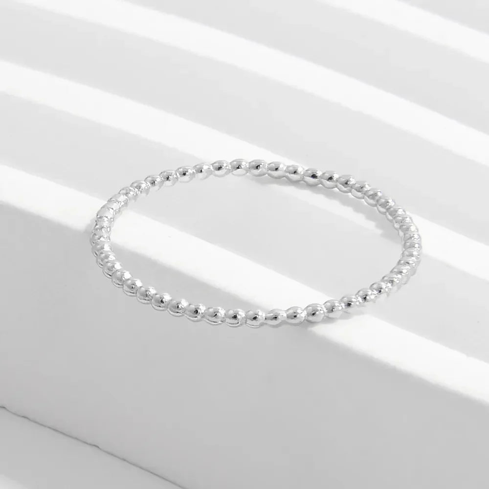 925 Sterling Silver Bead Ring - VAleG