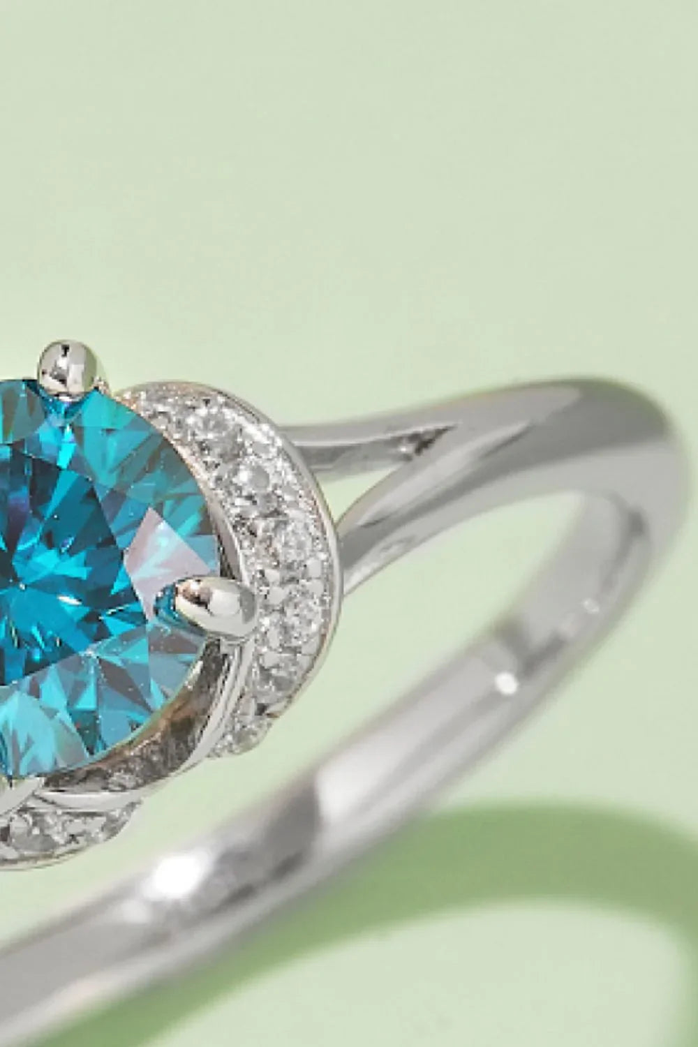 1 Carat Moissanite 4-Prong 925 Sterling Silver Ring - VAleG