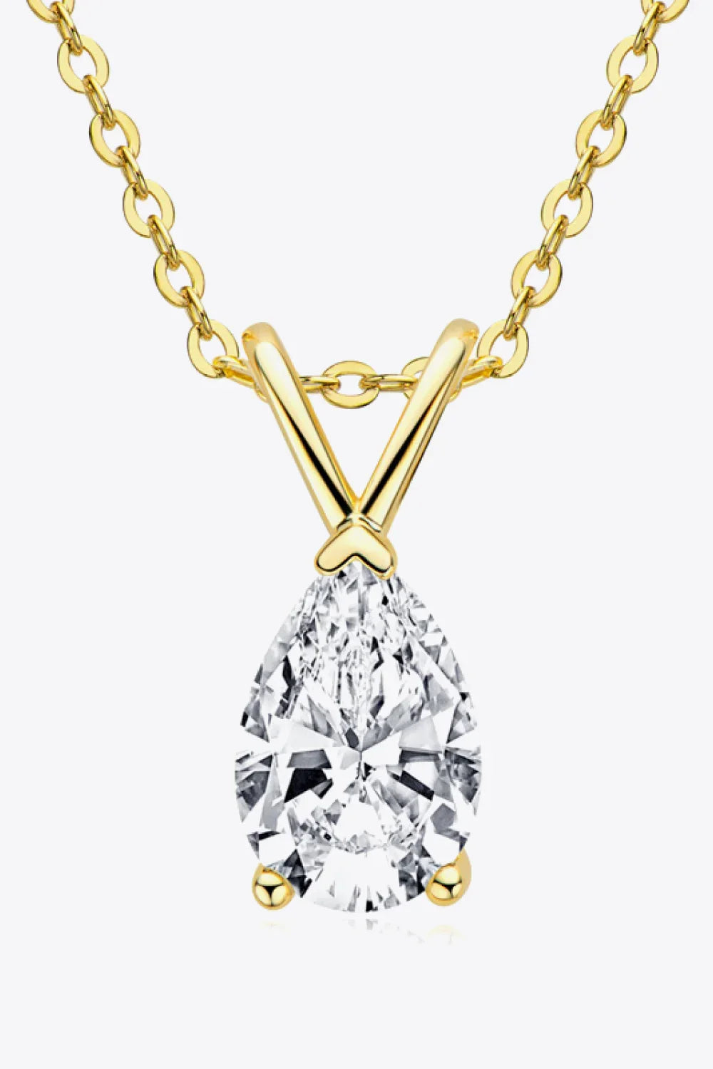 1.5 Carat Moissanite Pendant 925 Sterling Silver Necklace - VAleG