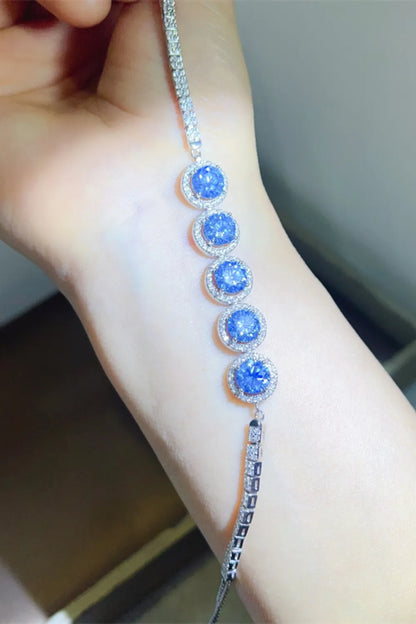 5 Carat Moissanite 925 Sterling Silver Bracelet - VAleG