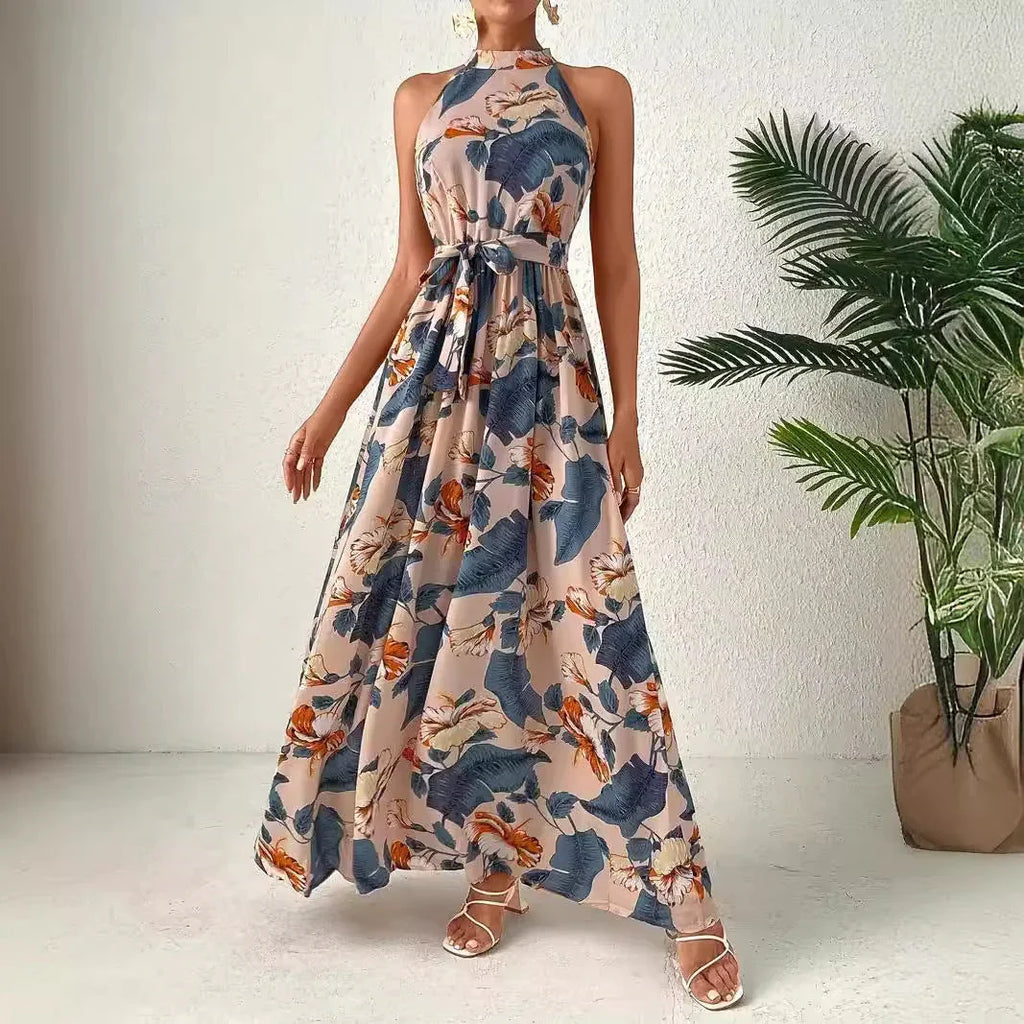 Bohemian Retro Halter Dress Women - VAleG