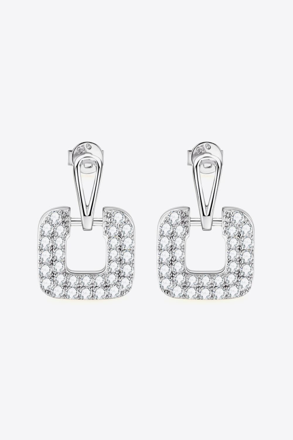 1.68 Carat Moissanite 925 Sterling Silver Drop Earrings - VAleG