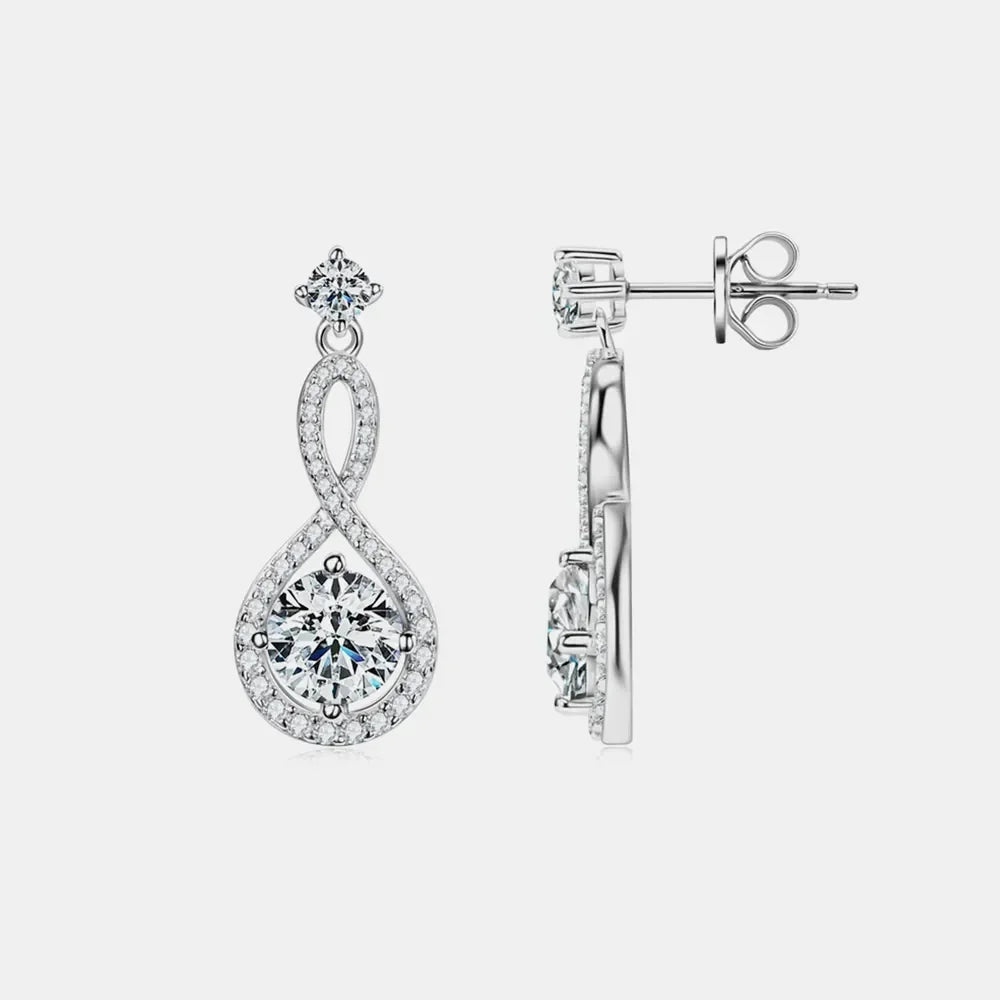 1 Carat Moissanite 925 Sterling Silver Earrings - VAleG