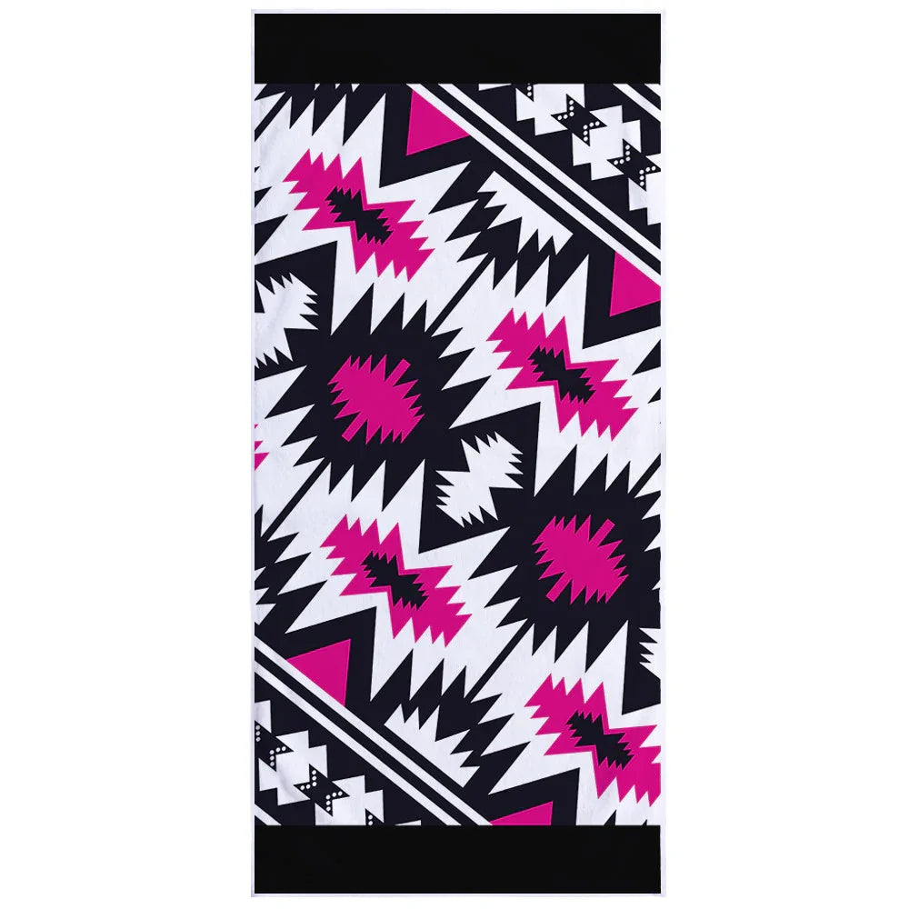 Microfiber Square Print Beach Towel - VAleG