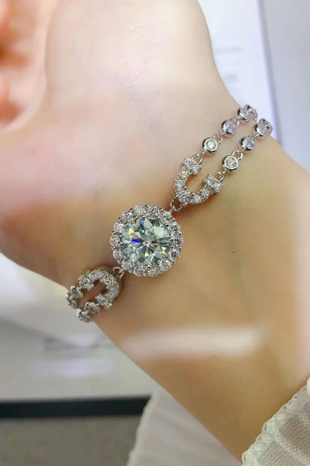 2 Carat Moissanite Double-Layered Bracelet - VAleG