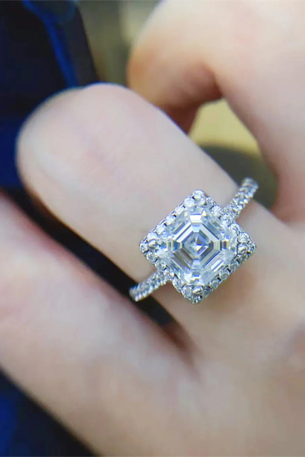 2 Carat Moissanite 925 Sterling Silver Ring - VAleG