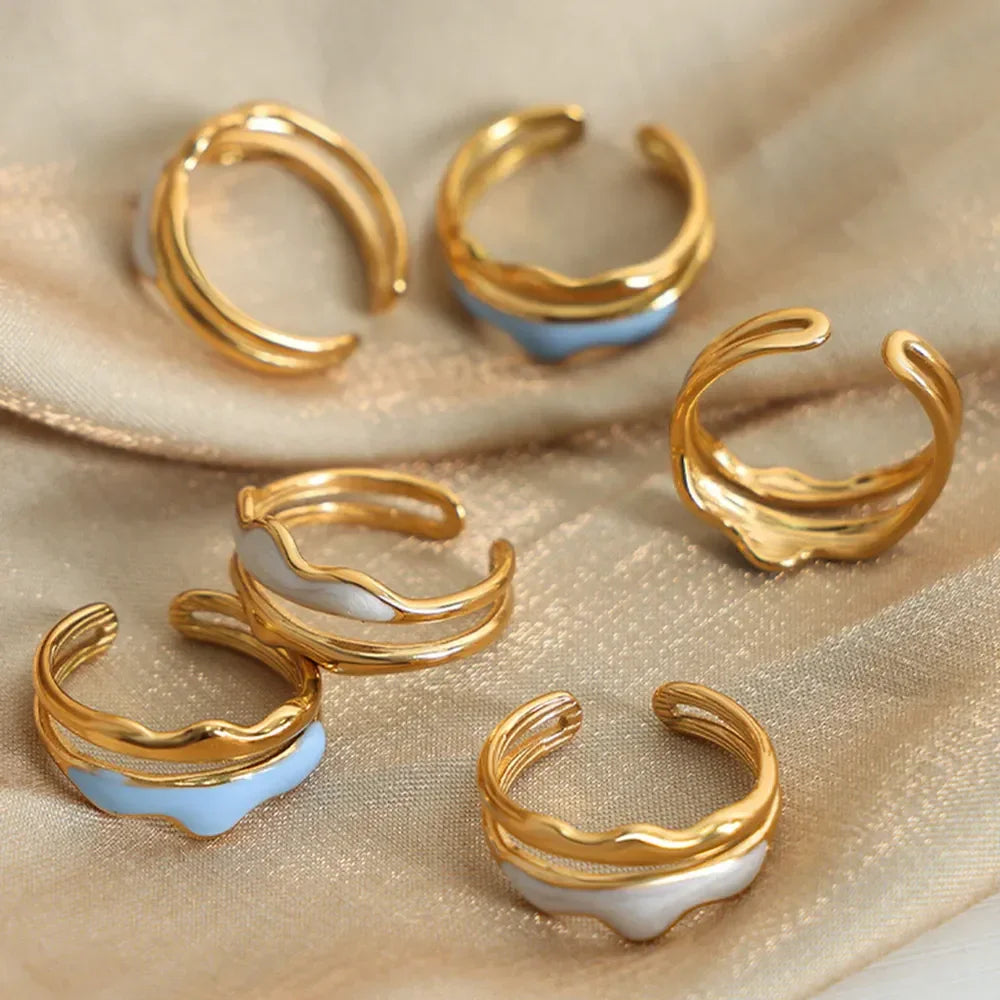 18K Gold-Plated Open Ring - VAleG