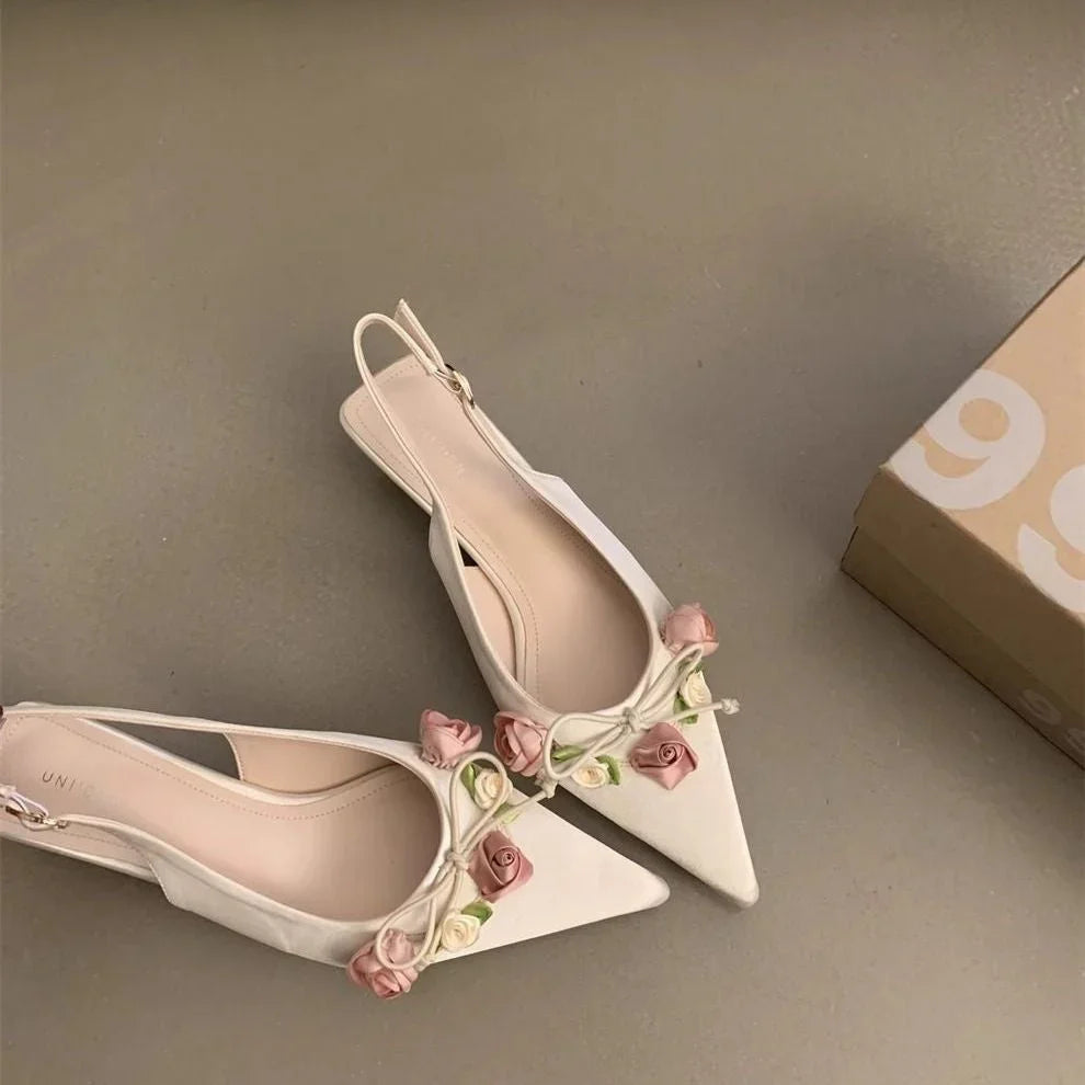 French Style Elegant Sandals With Skirt High Heels - VAleG