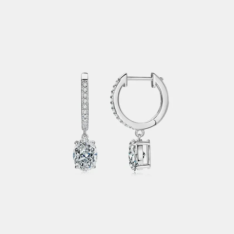 3 Carat Moissanite 925 Sterling Silver Earrings - VAleG