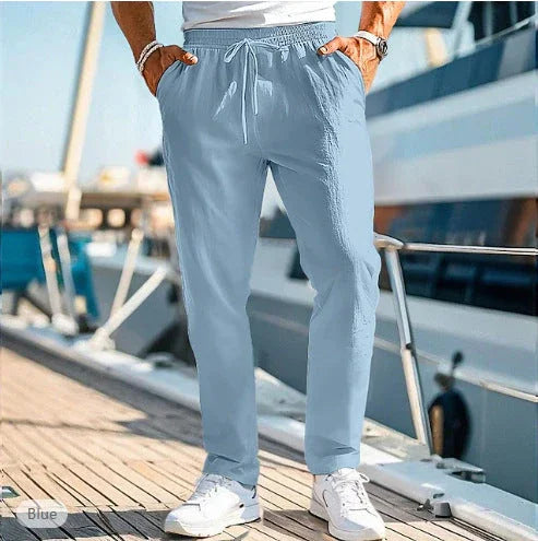 Men's Trousers Summer Elastic Waist Straight - VAleG